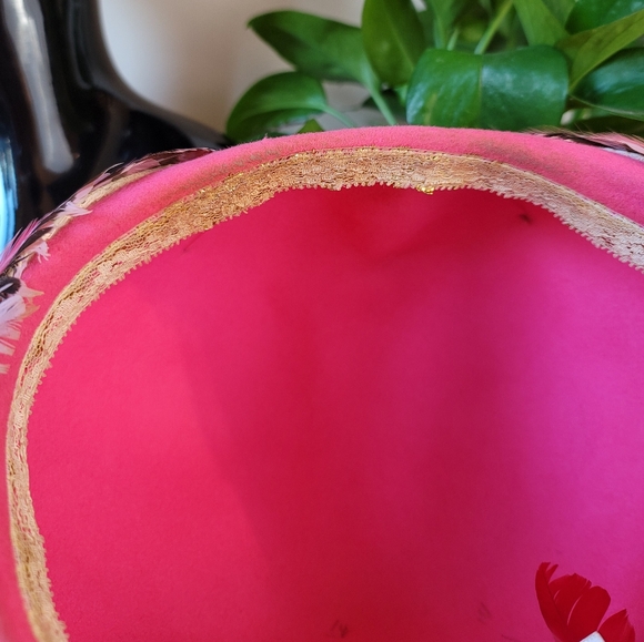 VTG 60s Jack McConnell Wool Felt Feather Hat - Picture 15 of 16